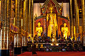 Chiang Mai - The Wat Chedi Luang, the viharn, or worship hall. The main altar. 